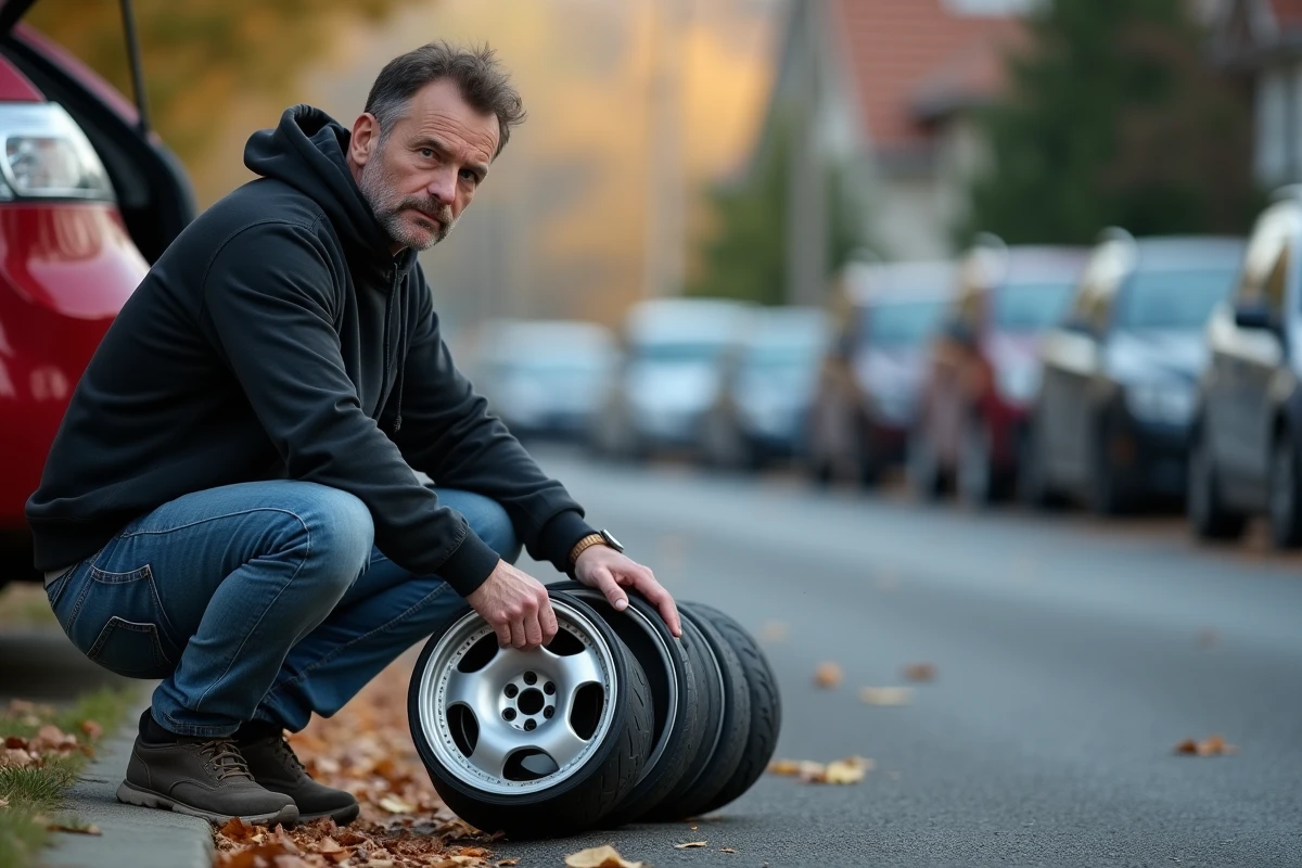 Les actions des voleurs après avoir volé des roues